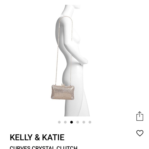 Kelly & Katie Curves Crystal Clutch Gold NWT - Picture 3 of 16